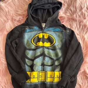 Black Zip Up Batman DC Hoodie with Attached Mask side 5/6